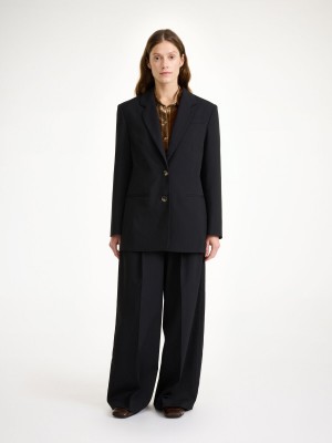 Blejzry By Malene Birger Ophie Single-breasted Černé | CZ_BB79812
