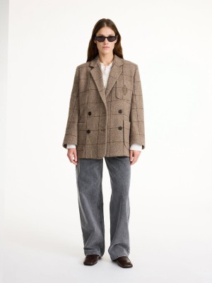 Blejzry By Malene Birger Railey Double-breasted Autumn check | CZ_BB26449