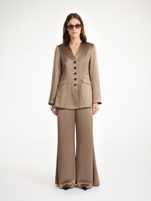 Blejzry By Malene Birger Rinnah Single-breasted Shitake | CZ_BB88628