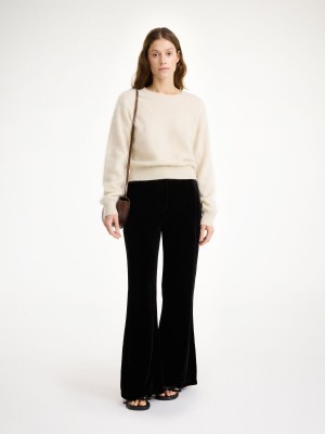 Kalhoty By Malene Birger Amores High-waisted Černé | CZ_BB67287