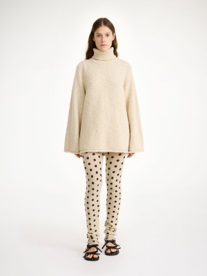 Kalhoty By Malene Birger Breele Wool Leggings Kytičkované | CZ_BB33195