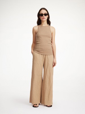 Kalhoty By Malene Birger Campine Wide-leg Tannin | CZ_BB76469