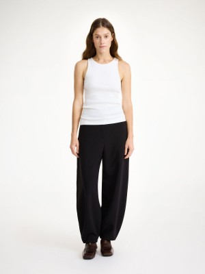 Kalhoty By Malene Birger Carlien High-waist Černé | CZ_BB61197