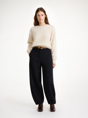 Kalhoty By Malene Birger Carlien Wool Černé | CZ_BB83675
