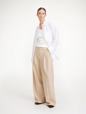 Kalhoty By Malene Birger Cymbaria High-waisted Hnědé | CZ_BB95783