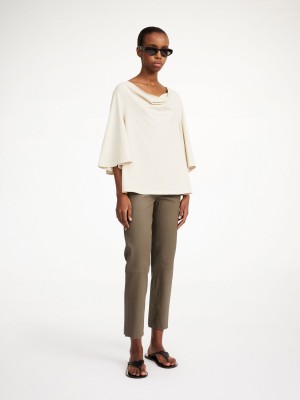 Kalhoty By Malene Birger Florentina Leather Shitake | CZ_BB21424