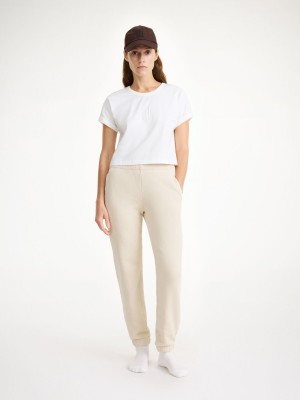 Kalhoty By Malene Birger Hali Organic Cotton Oyster Gray | CZ_BB74026
