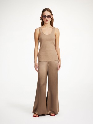 Kalhoty By Malene Birger Lucee Flared Shitake | CZ_BB30169