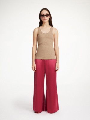 Kalhoty By Malene Birger Lucee Flared Wild berries | CZ_BB34352