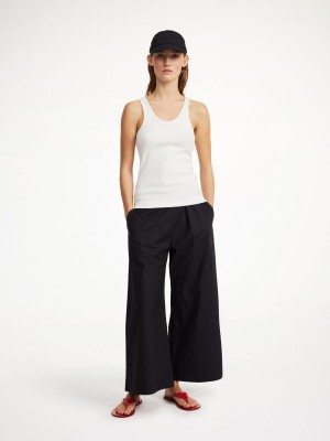 Kalhoty By Malene Birger Luisa High-waisted Černé | CZ_BB47129