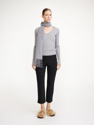 Kalhoty By Malene Birger Vilea Cropped Černé | CZ_BB50671