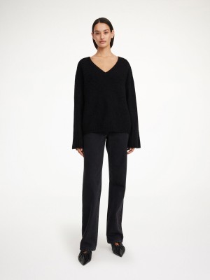 Knitwear By Malene Birger Cimone Sweater Černé | CZ_BB18723