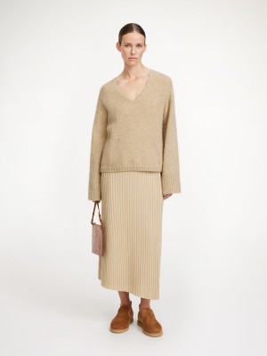 Knitwear By Malene Birger Cimone Sweater Béžový | CZ_BB95417