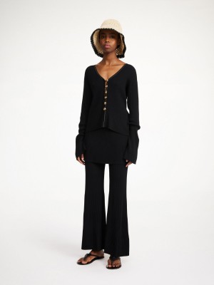 Knitwear By Malene Birger Cirella Cardigan Černé | CZ_BB53436