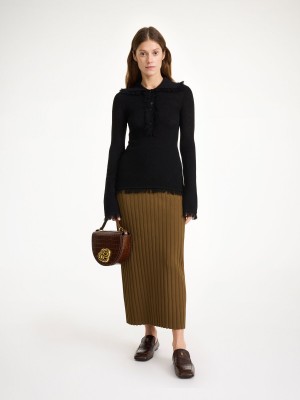 Knitwear By Malene Birger Dreele Wool-blend Sweater Černé | CZ_BB79531
