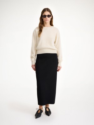 Knitwear By Malene Birger Fiemme Midi Skirt Černé | CZ_BB58453