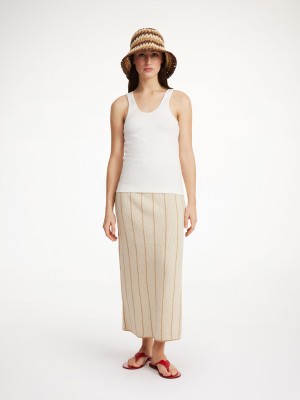 Knitwear By Malene Birger Hercula Maxi Skirt Oyster Gray | CZ_BB62846