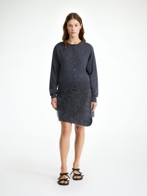 Knitwear By Malene Birger Krissah Mini Skirt Šedé | CZ_BB44688