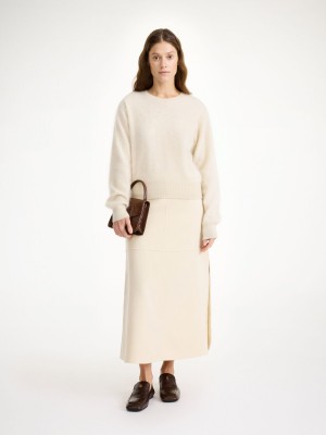 Knitwear By Malene Birger Mantea Cashmere Sweater Oyster Gray | CZ_BB40256