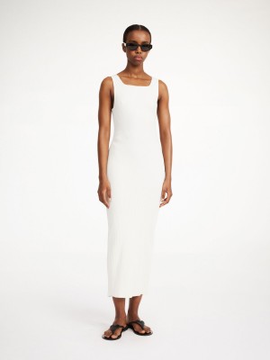 Knitwear By Malene Birger Milelo Maxi Dress Bílé | CZ_BB23842