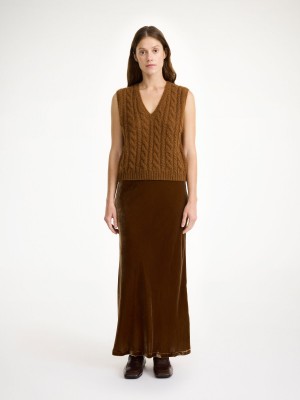 Knitwear By Malene Birger Simea Vest Bison | CZ_BB79352