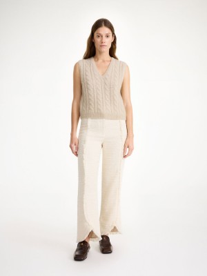 Knitwear By Malene Birger Simea Vest Oyster Gray | CZ_BB10419