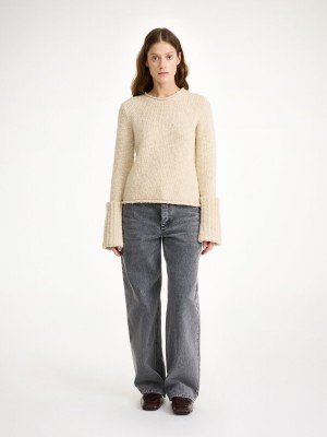Knitwear By Malene Birger Sorena Sweater Oyster Gray | CZ_BB83282