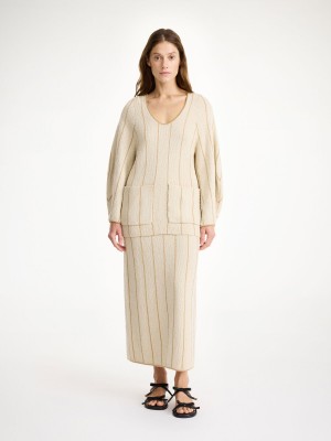 Knitwear By Malene Birger Zoita Blouse Oyster Gray | CZ_BB69120