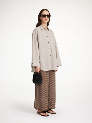 Košile By Malene Birger Derris Organic Cotton Hnědé | CZ_BB89623