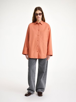 Košile By Malene Birger Derris Organic Cotton Tmavě | CZ_BB35391