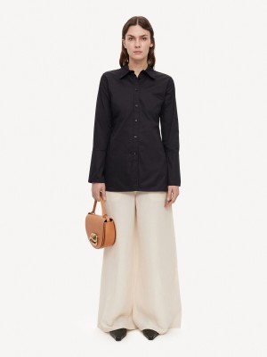Košile By Malene Birger Padano Organic Cotton Černé | CZ_BB75766