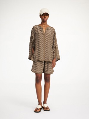 Košile By Malene Birger Plazzo Blouse Mono Lined 1DJ | CZ_BB65914