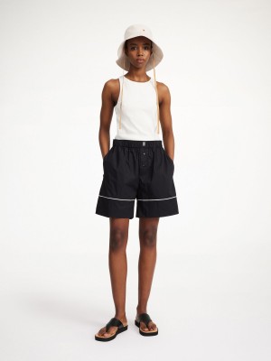 Kraťasy By Malene Birger Siara Organic Cotton Černé | CZ_BB13074