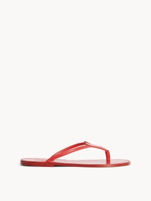 Obuv By Malene Birger Ladina Leather Sandals Červené | CZ_BB81797