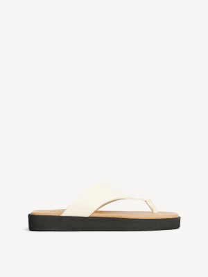 Obuv By Malene Birger Marisol Leather Sandals Krém | CZ_BB20788