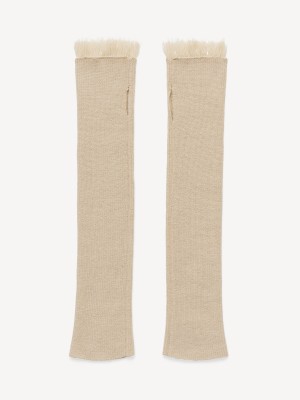 Ostatní Příslušenství By Malene Birger Fezan Gloves Oyster Gray | CZ_BB96202