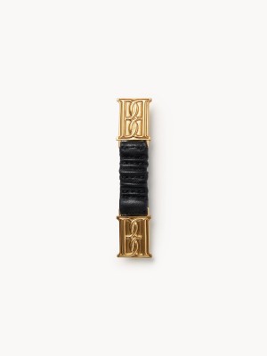 Ostatní Příslušenství By Malene Birger Jummis Leather Cuff Černé | CZ_BB64272