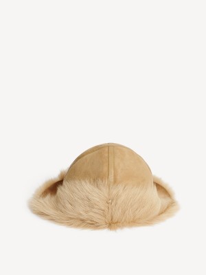 Ostatní Příslušenství By Malene Birger Sheelan Shearling Hat Tannin | CZ_BB80361