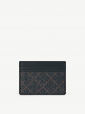 Peněženky a držáky karet By Malene Birger Elia Printed Cardholder Tmavě | CZ_BB49216