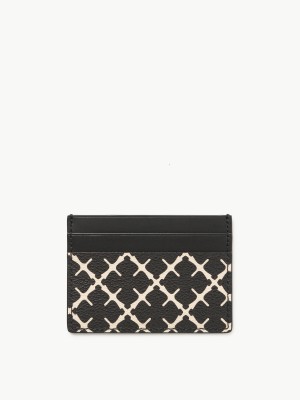 Peněženky a držáky karet By Malene Birger Elia Printed Cardholder Černé | CZ_BB69880