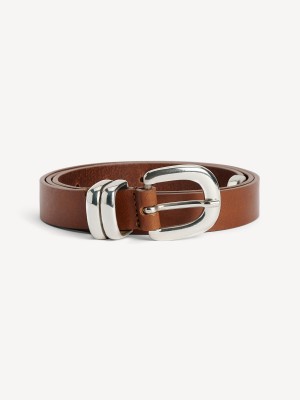 Pásky By Malene Birger Zoilo Leather Tmavě Hnědé | CZ_BB11608