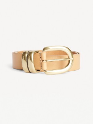Pásky By Malene Birger Zoira Leather Tan | CZ_BB57508
