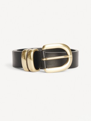 Pásky By Malene Birger Zoira Leather Černé | CZ_BB95601