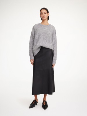 Sukně By Malene Birger Simoas Leather Černé | CZ_BB14358