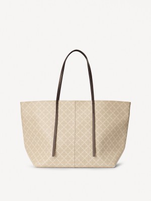 Tašky By Malene Birger Abi Printed Tote Feather | CZ_BB22390