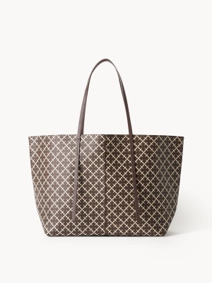 Tašky By Malene Birger Abi Printed Tote Hnědé | CZ_BB87297