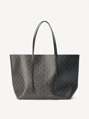 Tašky By Malene Birger Abi Printed Tote Tmavě | CZ_BB85089