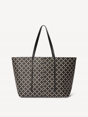 Tašky By Malene Birger Abi Printed Tote Černé | CZ_BB55152