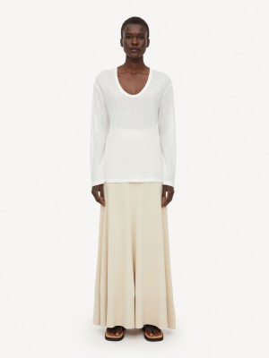 Topy By Malene Birger Amalou Bílé | CZ_BB70842