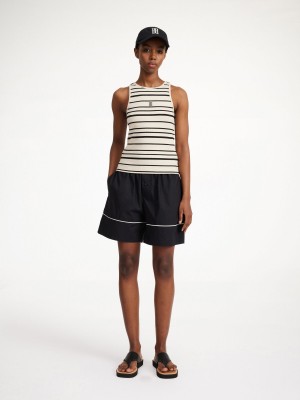 Topy By Malene Birger Amanias Tank Černé | CZ_BB28631